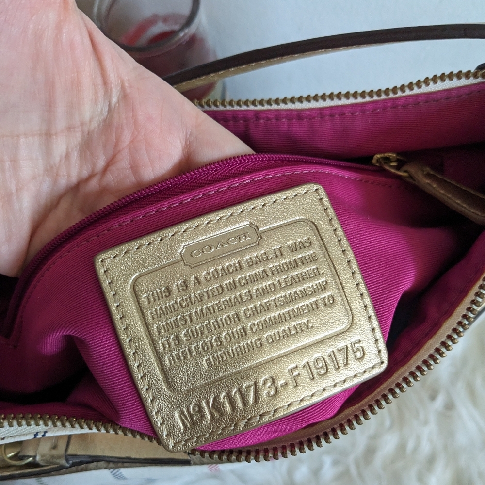 Vintage Coach Tattersall Rainbow Grid Crossbody Purse NOK 1173-F19175 - Picture 11 of 15